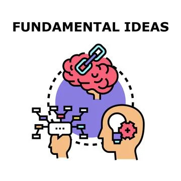 Exploring fundamental ideas and creative innovative thinking Stock Illustration