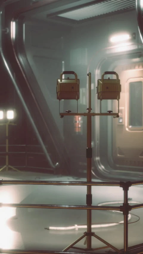 Exploring a futuristic lab with advanced tech and design Stock Footage 320303288