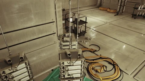 Exploring a Futuristic Lab Filled With Advanced Technology and Equipment Stock Footage 348160255