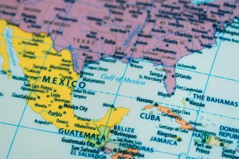 Exploring the geography of central america map insights mexico cartography .. Stock Photos