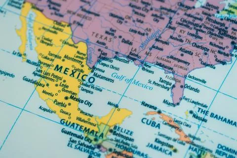 Exploring the geography of mexico a detailed map analysis and highlights Foto stock