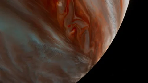 Exploring the Giant - Intimate Glimpses of Jupiter - 4k Space Motion Backgro Vídeos de archivo 242432101