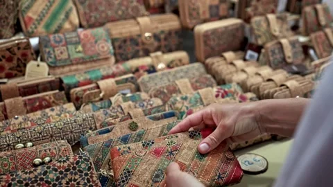 Exploring Handmade Craft: Choosing the Perfect Wallet Stock Footage 249480763