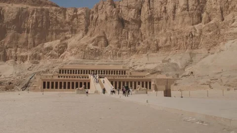 Exploring the Hatshepsut Temple Stock Footage 270577499