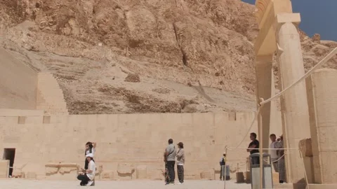 Exploring the Hatshepsut Temple Stock Footage 270577689