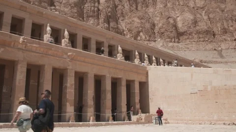 Exploring the Hatshepsut Temple Stock Footage 270578483