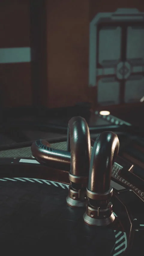 Exploring a high tech futuristic control room Stock Footage 316631755