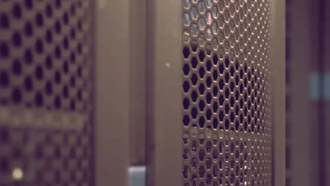 Exploring a High Tech Server Environment With Intricate Design Details Stock Footage 348410602