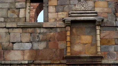 Exploring Historic Architecture Around Qutub Minar, Delhi Stock Footage 317096401