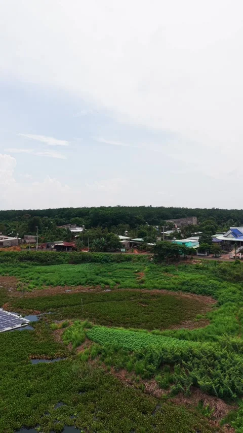 Exploring Ho Quang Thanh in Ho Chi Minh, Vietnam from above Stock Footage 338266136