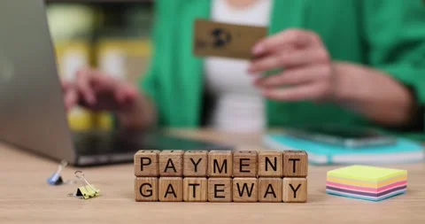 Exploring how secure online payments are made at a busy workspace during the Video stock 319747848