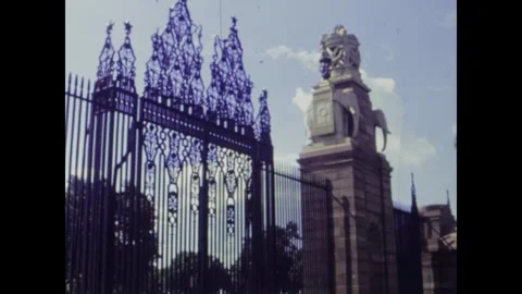 Exploring iconic indian architecture and streets in 1974 Stock Footage 291081520