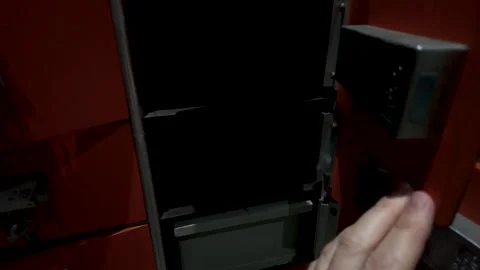 Exploring the impact of in urban storage locker environments at night Stock Footage 335879564