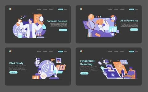 Exploring innovative forensics and artificial intelligence applications across Ilustración de archivo