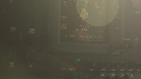 Exploring the instrument panel of a gazelle helicopter during flight Stock Footage 299778378