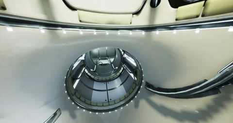 Exploring the interior of the space station module designed for research Vídeos de archivo 310459784