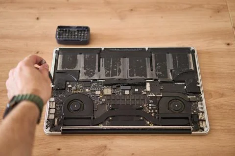 Exploring the Internal Components of a Laptop Essential Repair and Maintenance Stock Photos