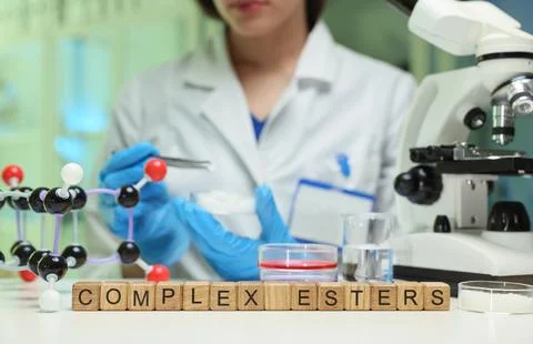 Exploring the Intricacies of Complex Esters in a Detailed Laboratory Research Stock Photos