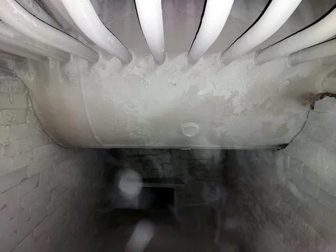 Exploring the Intricacies of a Lower Boiler Drum in an Industrial Setting Stock Photos