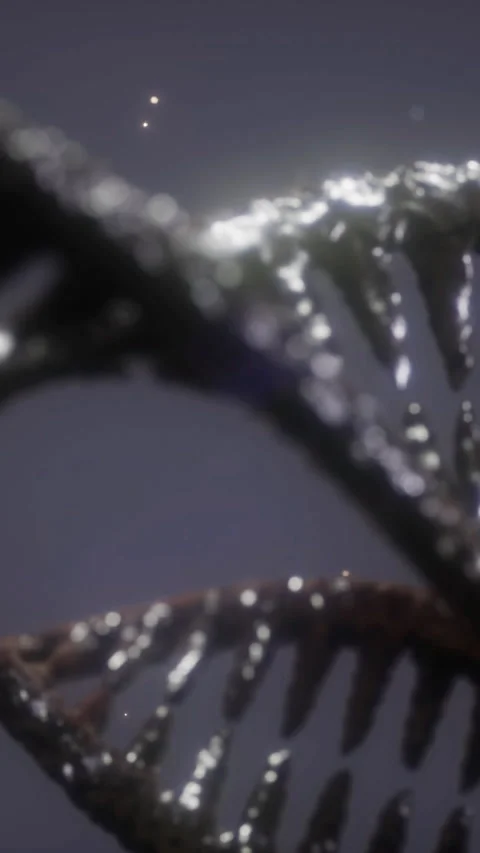 Exploring the intricate beauty of double helix structure in a dark cosmos Stock Footage 329174540