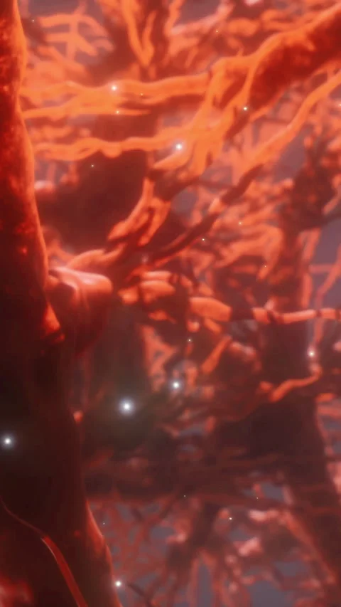 Exploring the intricate connections within a vibrant neural network landscape Stock Footage 313614448