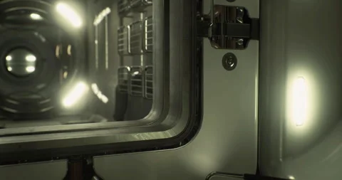 Exploring the intricate interior of a high tech laboratory equipment Stock Footage 317780312