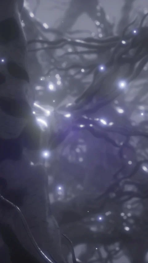 Exploring the intricate network of neurons in a mystical digital landscape Vidéo 313614453