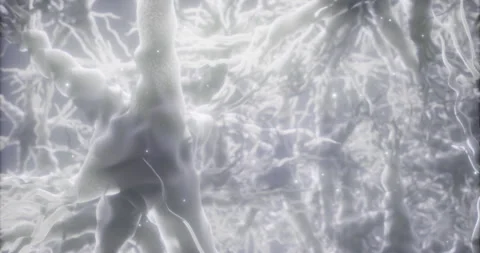 Exploring the intricate pathways of a neural network in a surreal environment Video stock 316075486