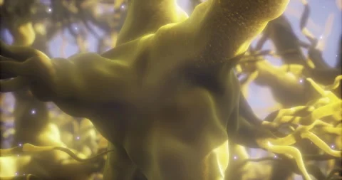 Exploring the intricate pathways of a neural network in vibrant colors Video stock 324720421