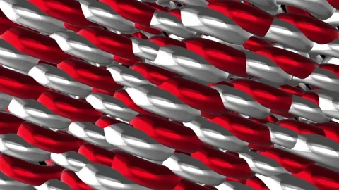 Exploring the intricate structure of molecular chains in a red and white ar.. Stock-Footage 333445867