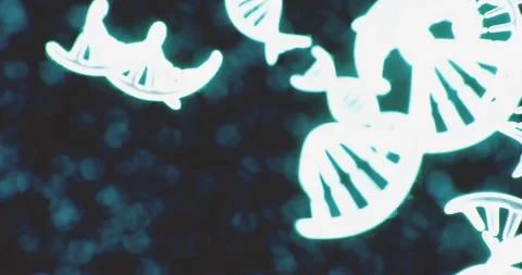 Exploring the intricate world of DNA in vibrant micro scale detail Stock Footage 317054919