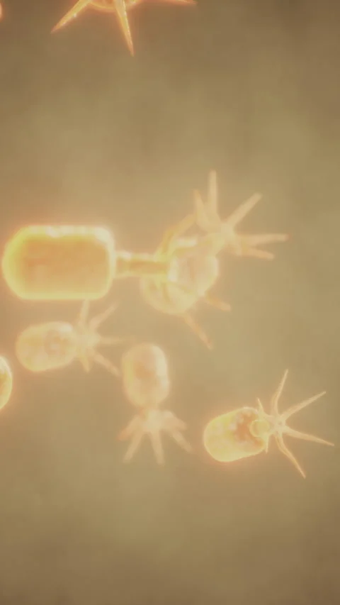 Exploring the intricate world of microorganisms in vivid detail Stock Footage 329135926