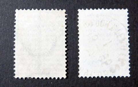 Exploring the Intricate World of Philately Through the Reverse Side of Hist.. Stock Photos