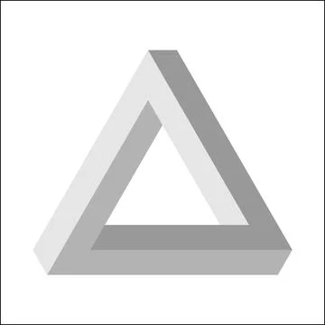 Exploring the Intriguing Penrose Triangle Design Ilustração Stock