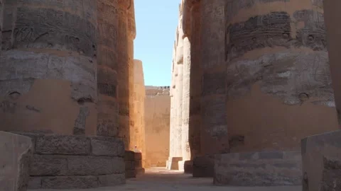 Exploring the Karnak Temple Stock Footage 270576816