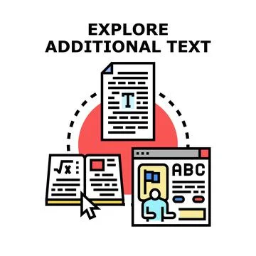 Exploring knowledge resources and educational materials concept Stock Illustration