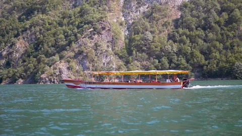Exploring Koman Lake by Boat Video stock 293258405