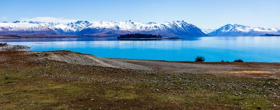 Exploring Lake Tekapo Stock Photos