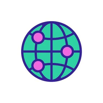 Exploring the land icon vector. Isolated contour symbol illustration Stock Illustration