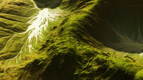 Exploring landscape patterns on a mountain during daytime Stock Footage 345012917