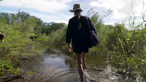 Exploring the Lush Jungle of Charco Verde Reserve on Ometepe Island, Nicaragua Stock Footage 305766975