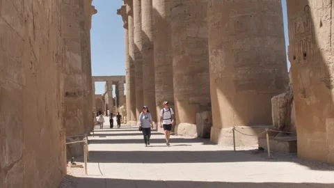 Exploring the Luxor Temple Stock Footage 270576023