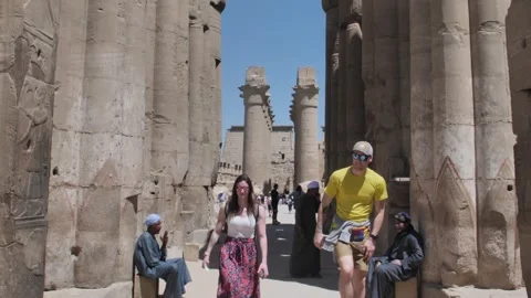 Exploring the Luxor Temple Stock Footage 270576059