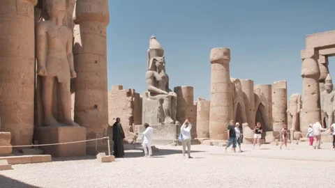Exploring the Luxor Temple Stock Footage 270576093