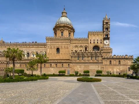 Exploring the magnificent Palermo Cathedral. Foto stock