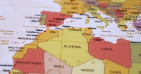 Exploring maps of world global geography insights travel context educational Stock Footage 335475154