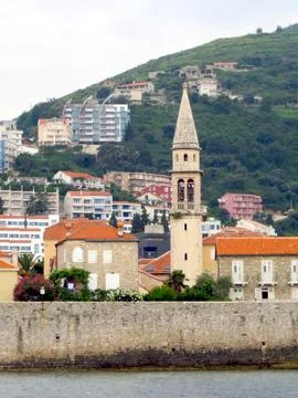 Exploring the Medieval Charm of Budva Old Town in Montenegro by the Sparkli.. Stock Photos