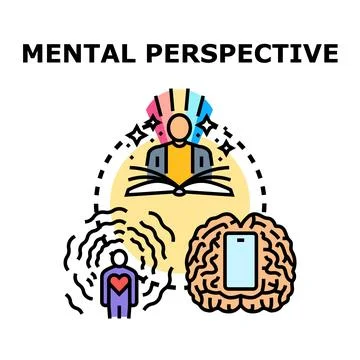 Exploring mental perspective, development, and understanding human concepts Stock Illustration