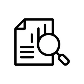 Exploring the metrics of the vector icon. Isolated contour symbol illustration Stock Illustration