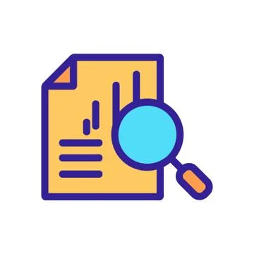 Exploring the metrics of the vector icon. Isolated contour symbol illustration イラスト素材